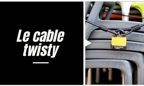 le cable twisty pour sécuriser le mobilier extérieur